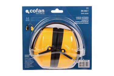 Cofan – Auriculares de Protección Antirruido | SNR 27 dB | Ajustables | Con o Sin Blíster